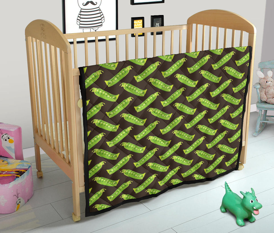 Green Peas Pattern Print Design 05 Premium Quilt