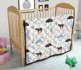 Polar Bears Star Poka Dot Pattern Premium Quilt
