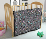 Ostrich Pattern Print Design 01 Premium Quilt