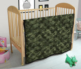 Digital Green Camo Camouflage Pattern Premium Quilt
