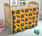 Boston Terrier Design Pattern Premium Quilt