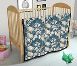 Shell Polynesian Tribal Design Pattern Premium Quilt