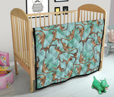 Monkey Palm Tree Background Premium Quilt