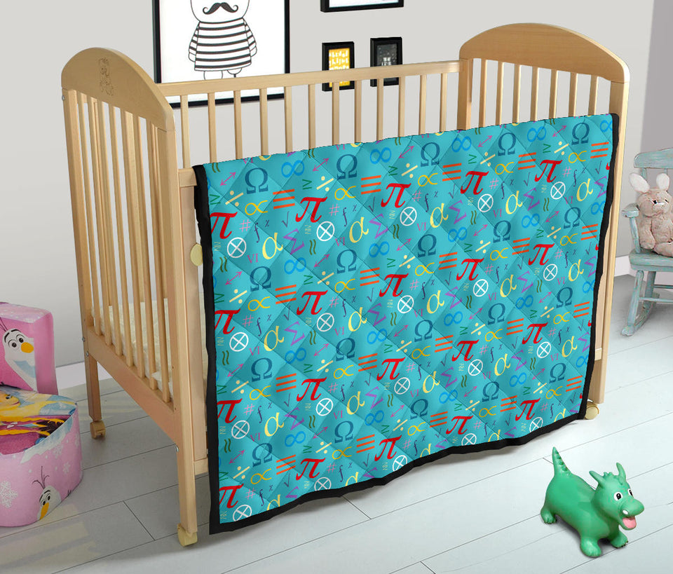 Math Pattern Print Design 02 Premium Quilt
