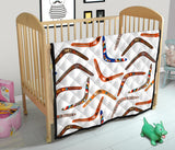Boomerang Australian Aboriginal Ornament Pattern Premium Quilt