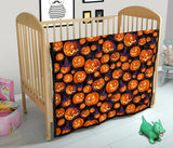 Halloween Pumpkin Pattern Premium Quilt