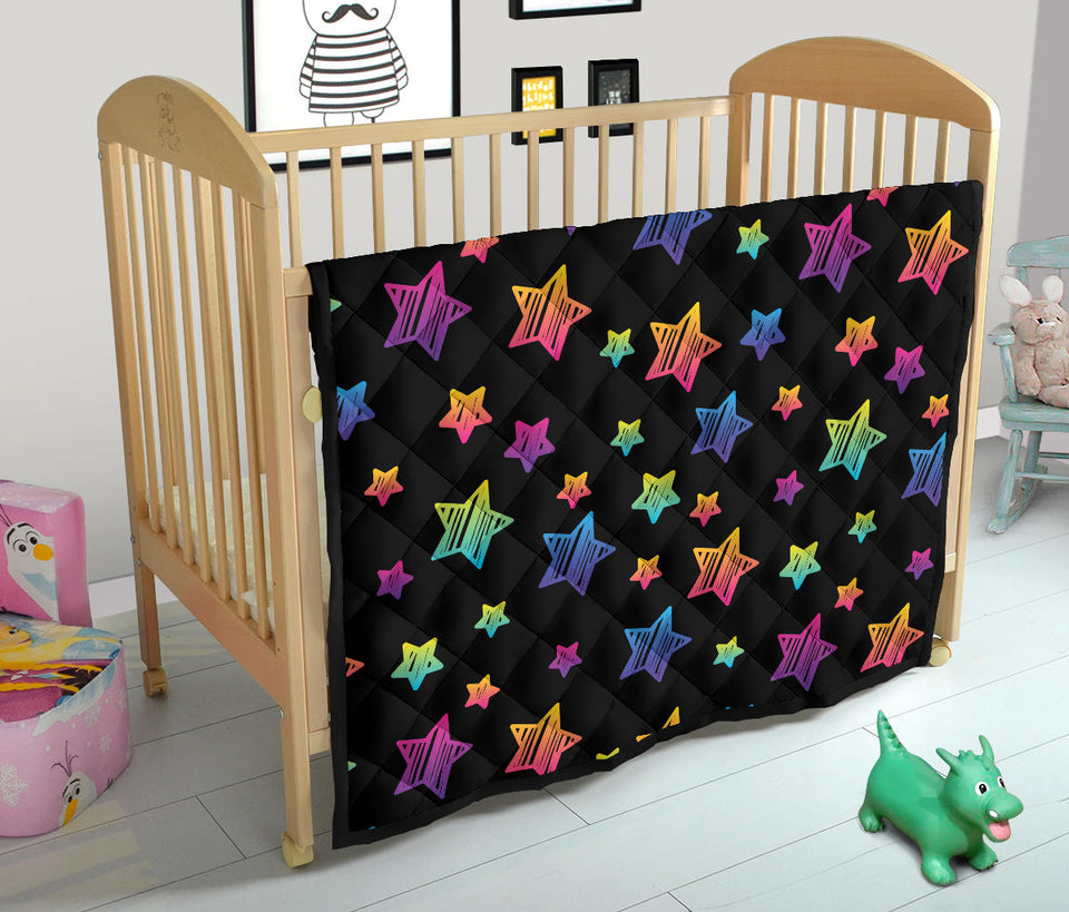 Colorful Star Pattern Premium Quilt