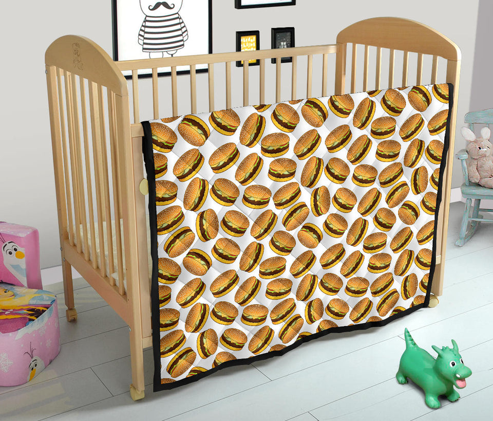 Hamburger Pattern Print Design 03 Premium Quilt