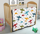 Airplane Star Cloud Colorful Premium Quilt