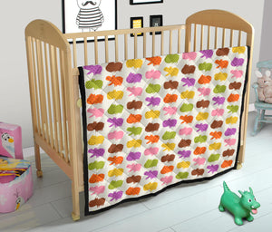 Hippopotamus Pattern Print Design 01 Premium Quilt