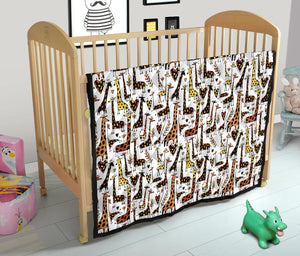 Giraffe Pattern Print Design 05 Premium Quilt