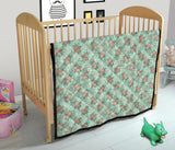 Hippopotamus Pattern Print Design 02 Premium Quilt