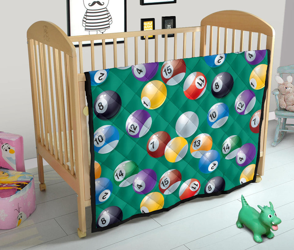 Billiard Ball Pattern Print Design 01 Premium Quilt