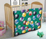 Billiard Ball Pattern Print Design 01 Premium Quilt