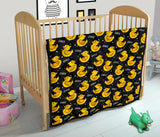 Duck Toy Pattern Print Design 05 Premium Quilt