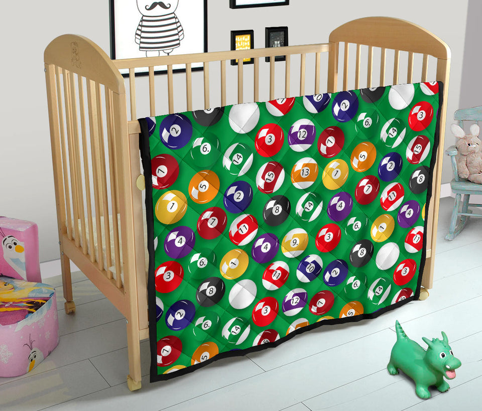 Billiard Ball Pattern Print Design 02 Premium Quilt