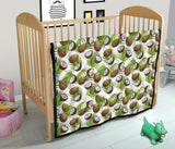 Coconut Pattern Print Design 04 Premium Quilt