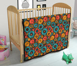 Gear Pattern Print Design 01 Premium Quilt