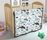 Cute Dolphins Childish Style Pattern Premium Quilt