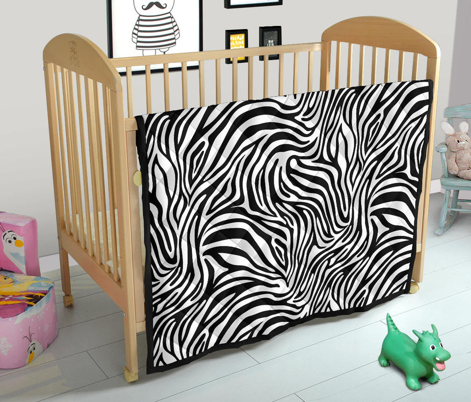 Zebra Skin Pattern Premium Quilt