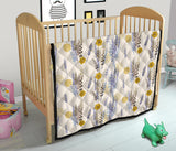 Lavender Modern Pattern Blackground Premium Quilt