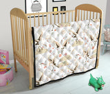 Beautiful Japanese Cranes Pattern Premium Quilt