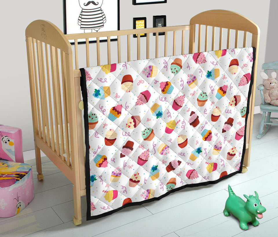 Cake Cupcake Design Pattern Premium Quilt