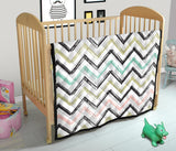 Zigzag  Chevron Paint Pattern Premium Quilt