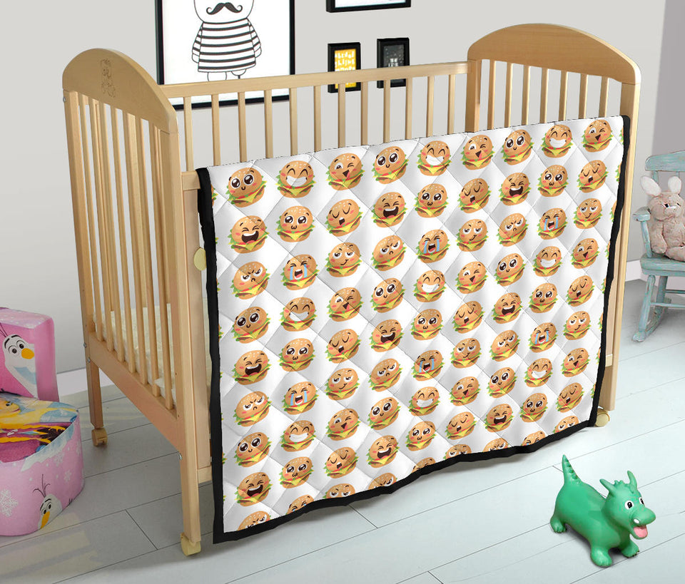 Hamburger Pattern Print Design 04 Premium Quilt