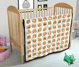 Hamburger Pattern Print Design 04 Premium Quilt