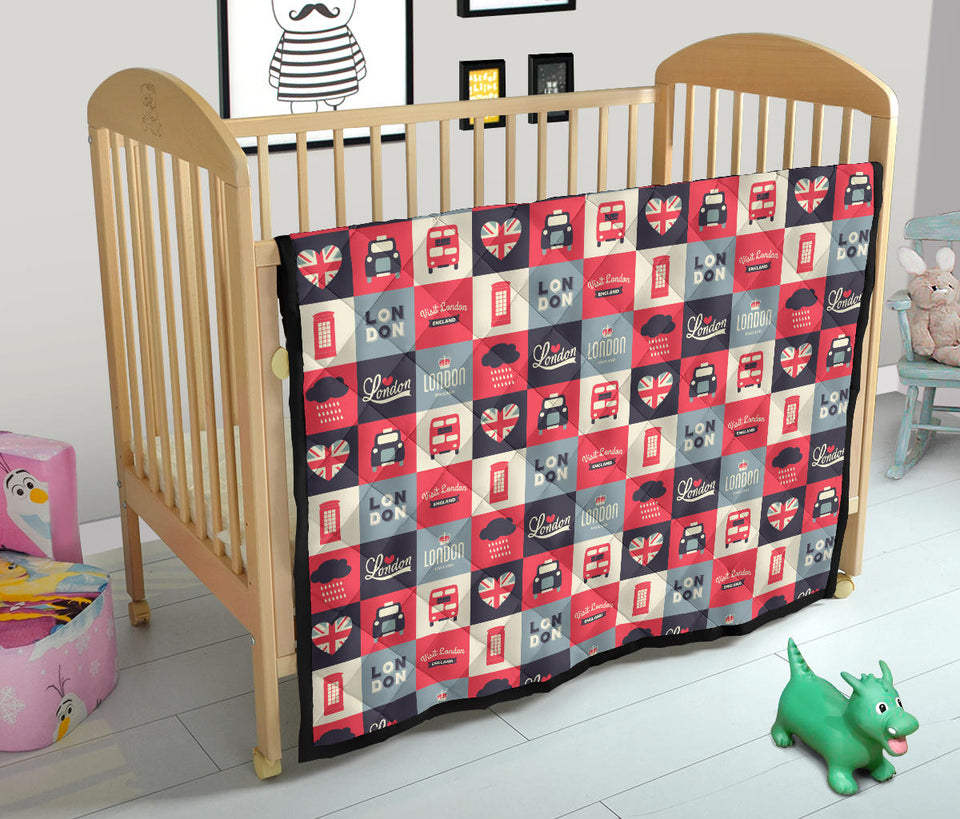 British Pattern Print Design 05 Premium Quilt