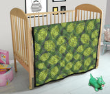 Hop Pattern Hop Cone Background Premium Quilt
