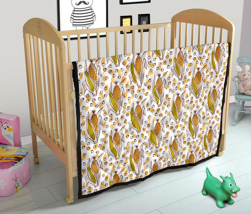 Corn Pattern Print Design 02 Premium Quilt