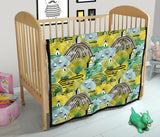 Hand Drawn Windmill Pattern Premium Quilt