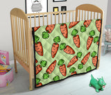 Carrot Pattern Print Design 05 Premium Quilt