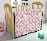 Japanese Crane Rose Pattern Premium Quilt