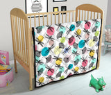 Dragonflies Ginkgo Leaves Pattern Premium Quilt