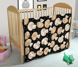 Champignon Mushroom Pattern Premium Quilt