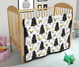 Christmas Tree Holly Snow Star Pattern Premium Quilt