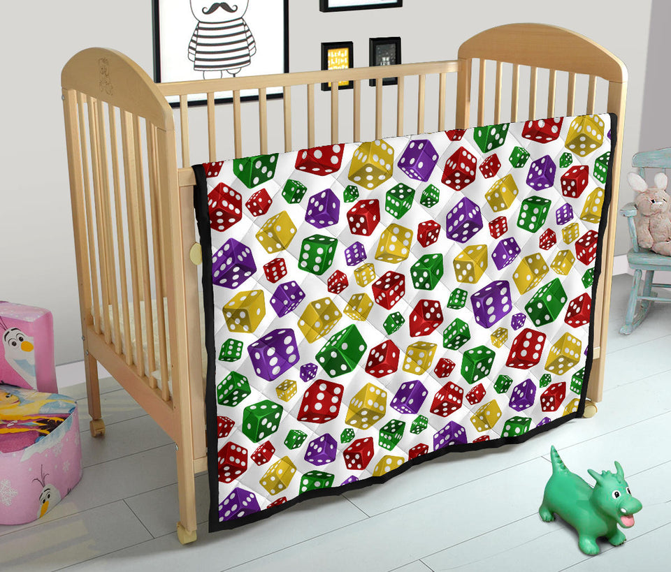 Dice Pattern Print Design 03 Premium Quilt