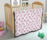 Pig Pattern Print Design 03 Premium Quilt
