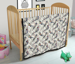 Pigeon Pattern Print Design 04 Premium Quilt