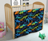 Colorful Shark Premium Quilt
