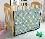 Cute Hamster Cheese Pattern Premium Quilt