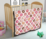 Colorful Donut Pattern Premium Quilt