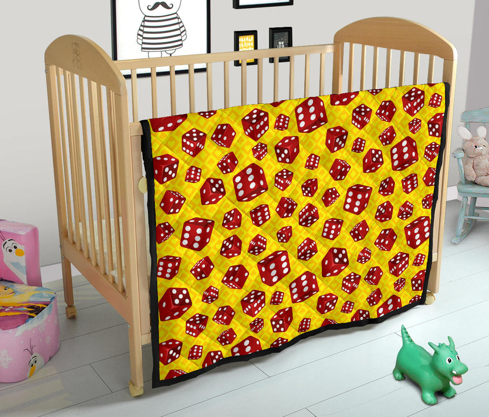 Dice Pattern Print Design 04 Premium Quilt