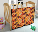 Red Rooster Chicken Cock Pattern Premium Quilt
