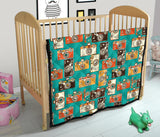 Camera Pattern Print Design 03 Premium Quilt