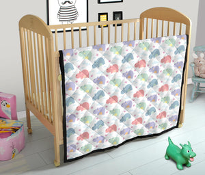 Hippopotamus Pattern Print Design 03 Premium Quilt