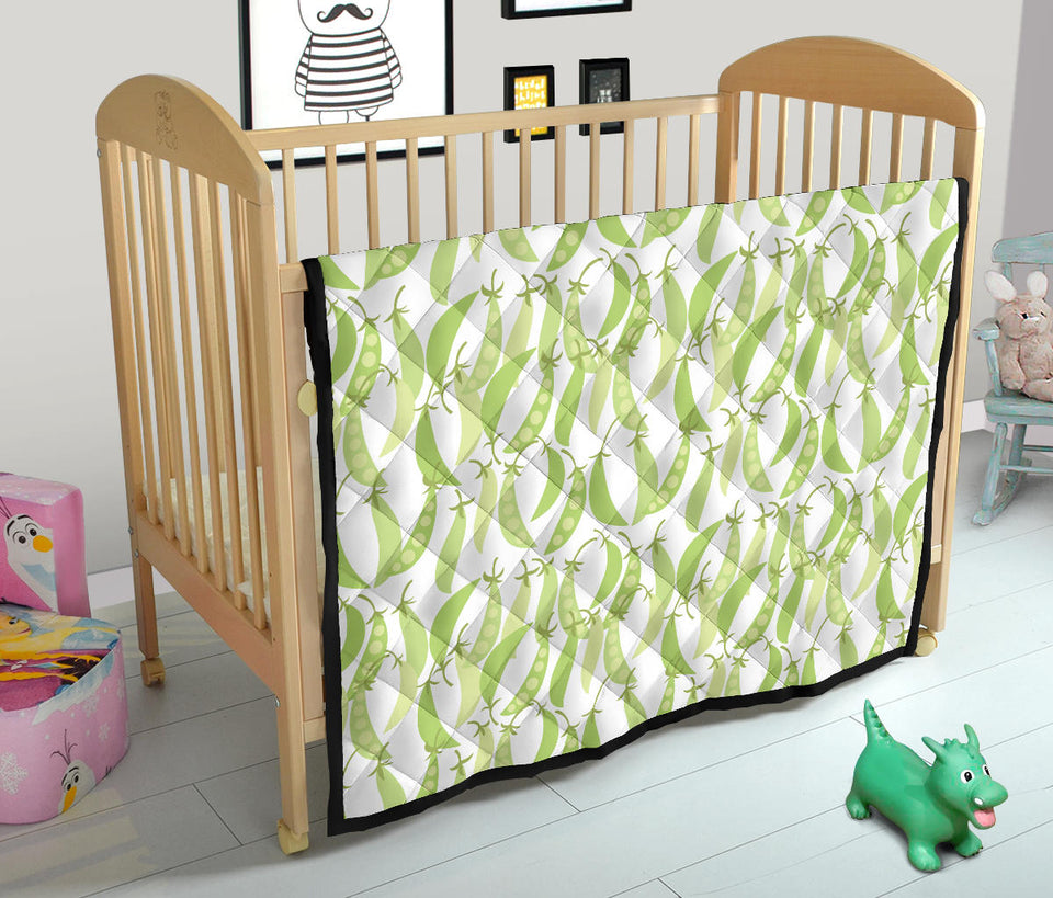 Green Peas Pattern Print Design 03 Premium Quilt